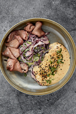Beef and Peanut Mousse Coleslaw