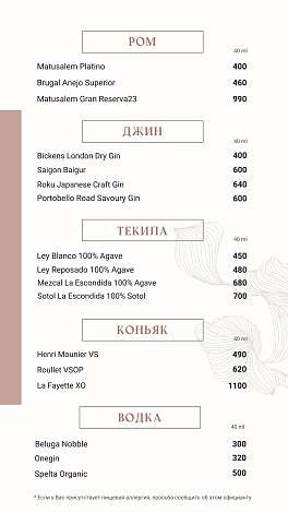 Крепкие напитки