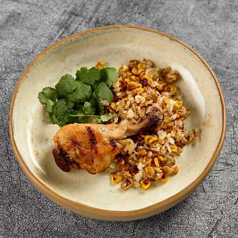 Куриная ножка Аль-пастор с жаренным рисом